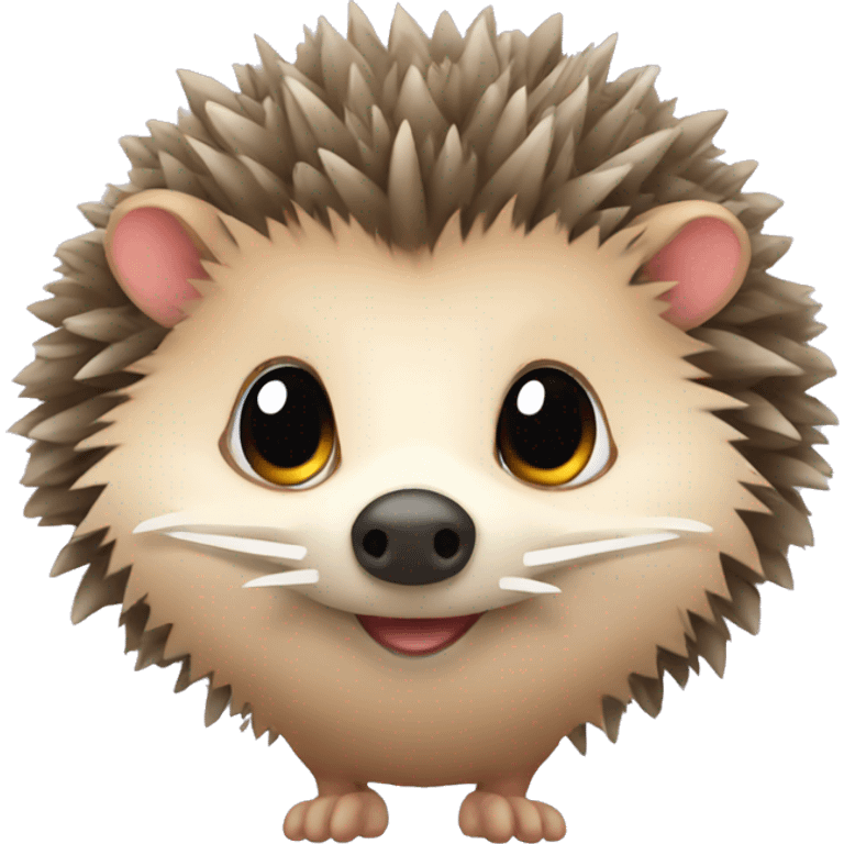 hedgehog wearing a bow emoji