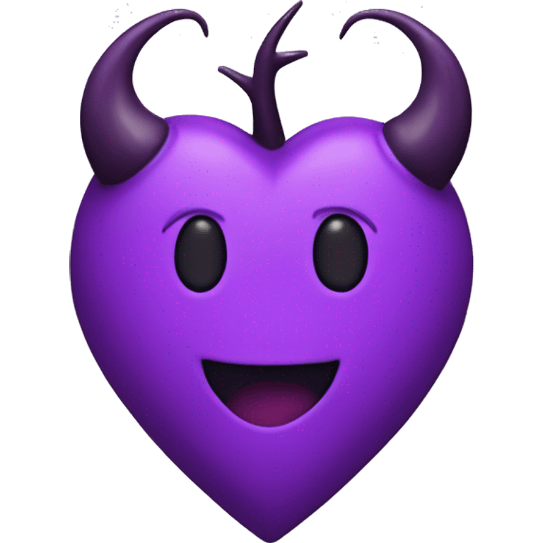 Purple devil heart emoji