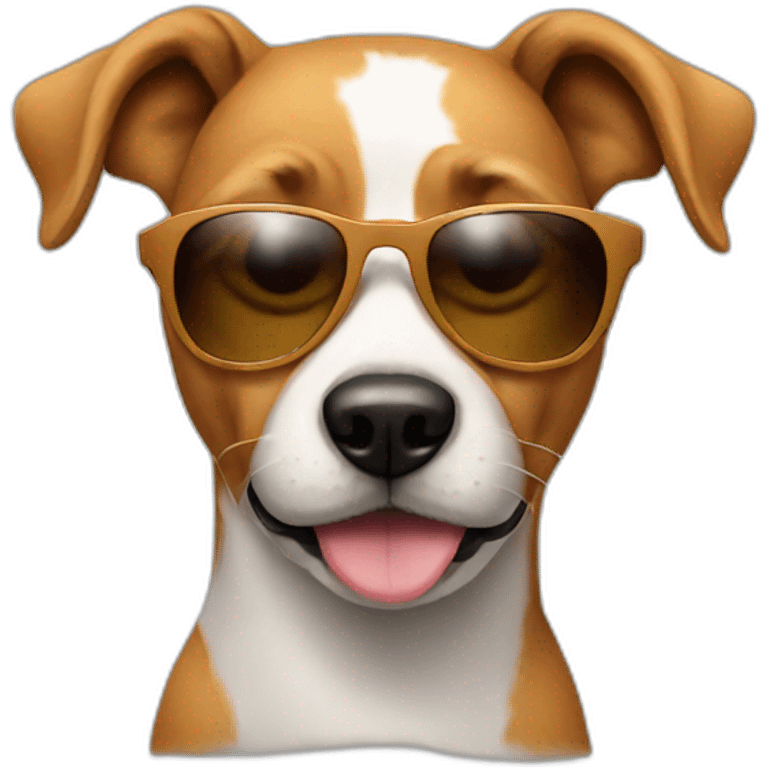 Dog with sunglasses emoji