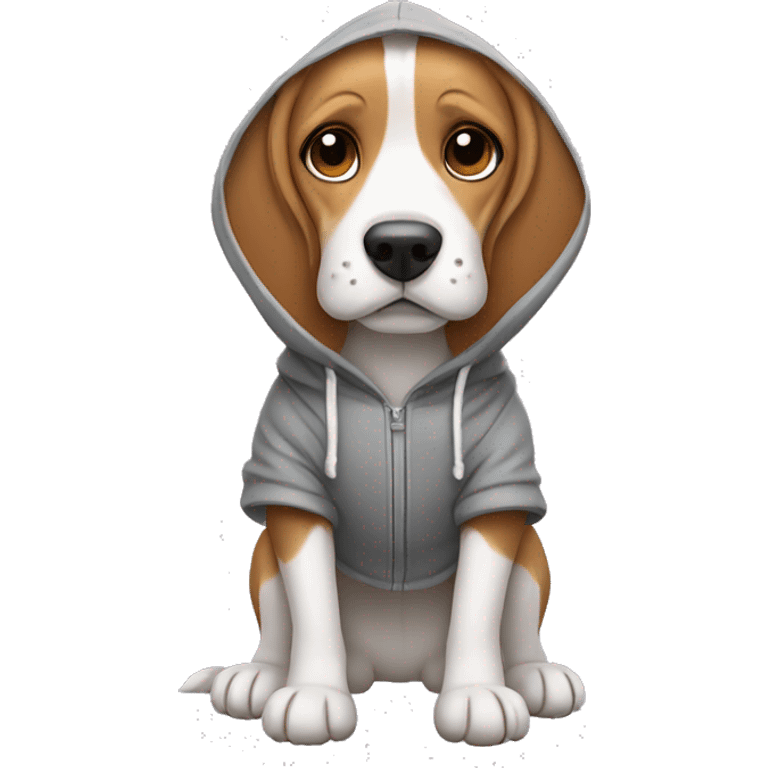 Beagle dog wearing a hoodie  emoji