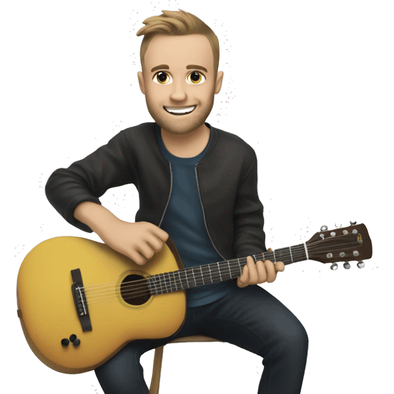 Squeezie avec une guitare  emoji