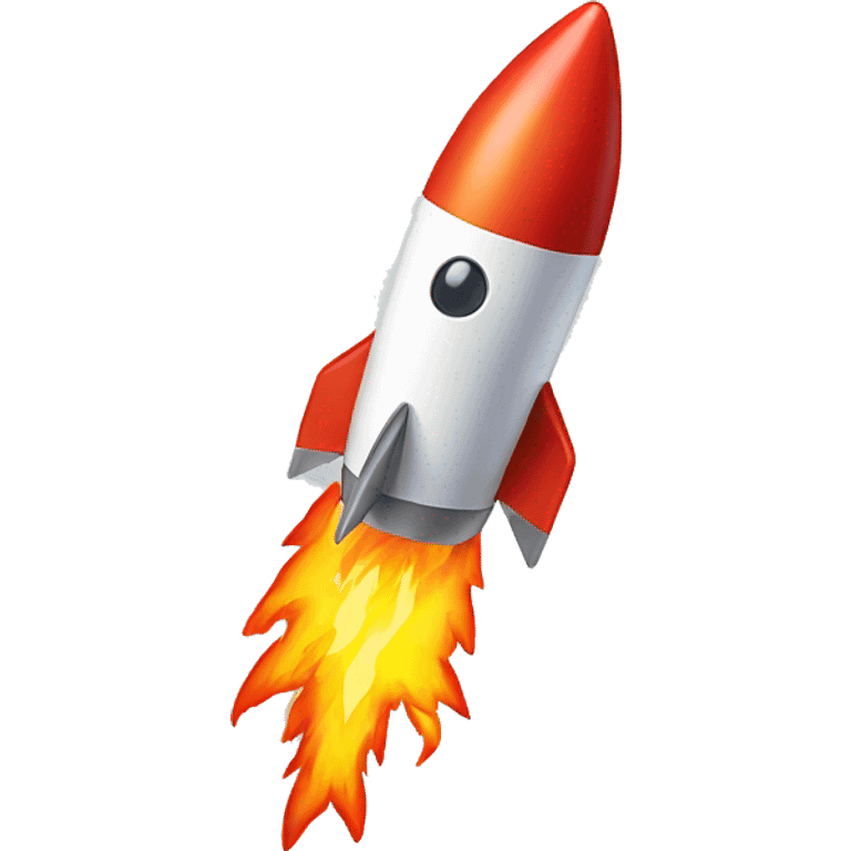 Rocket with flames emoji