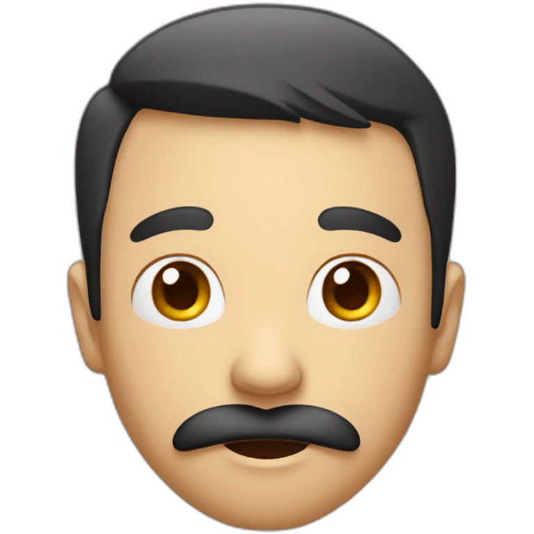 Asian man with moustache look's surprised emoji