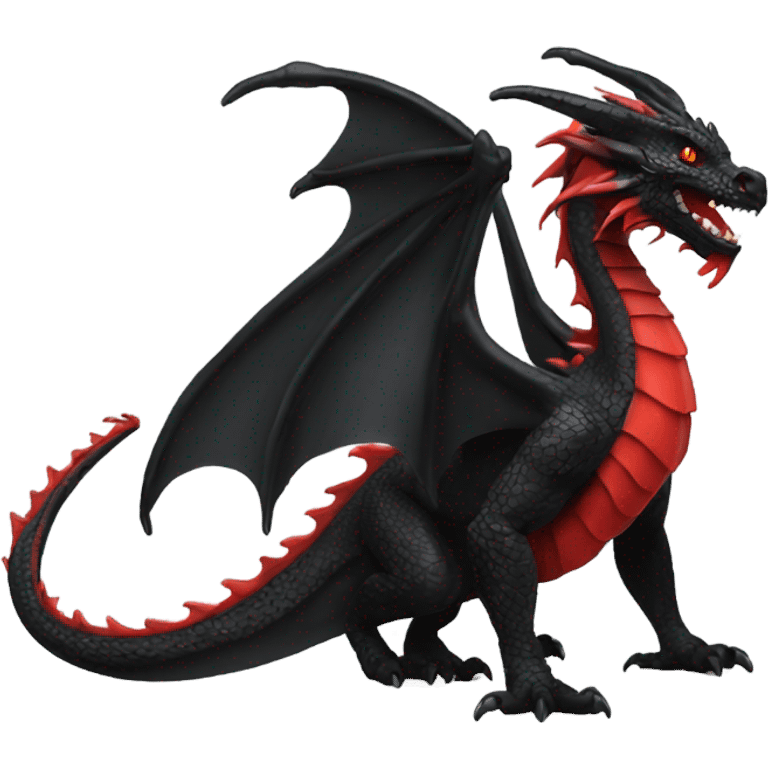 Black and red dragon  emoji