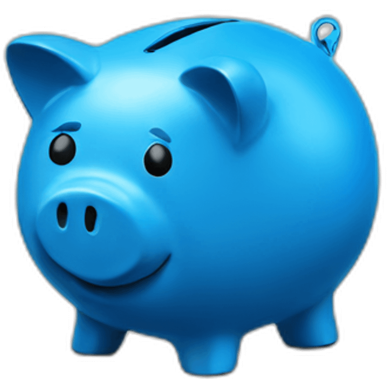 blue piggy bank emoji