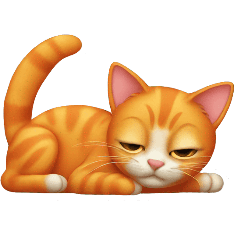 Orange cat with a mouse emoji