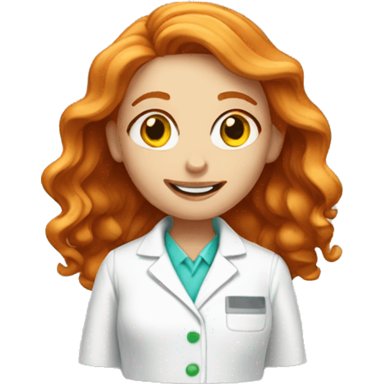 Ginger hair chemist girl emoji