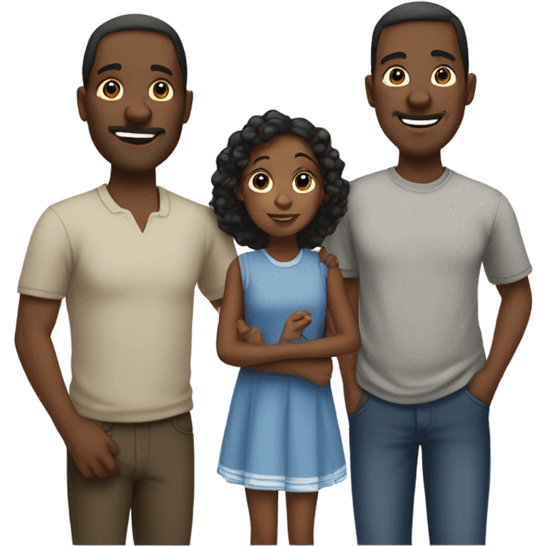 black family of five emoji