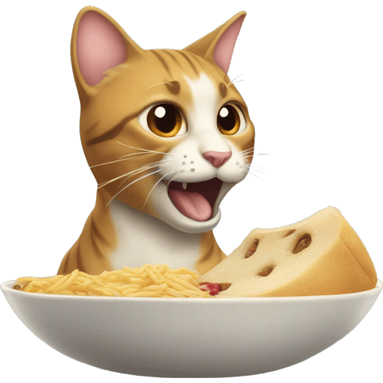 Gatto che mangia una mela  emoji