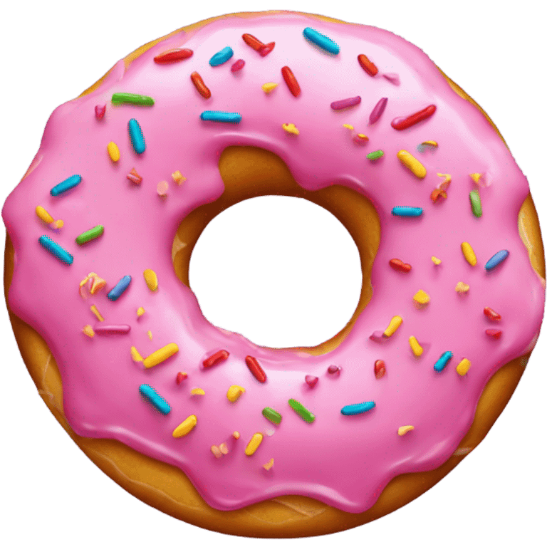 Pink donut with sprinkles emoji