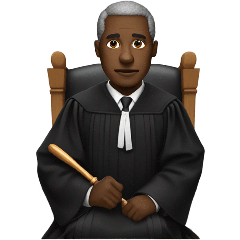 Black judge  emoji