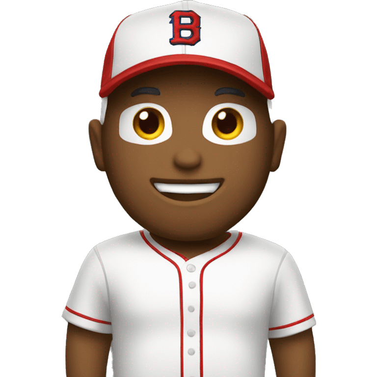 white baseball coach red hat emoji