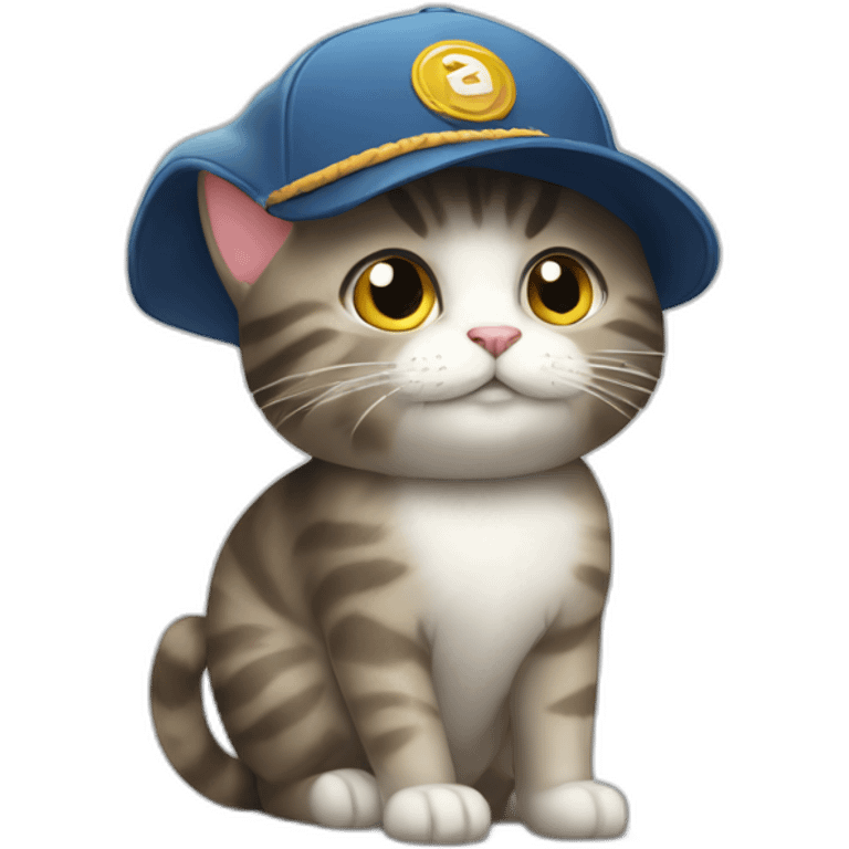 A cat waring a cap  emoji