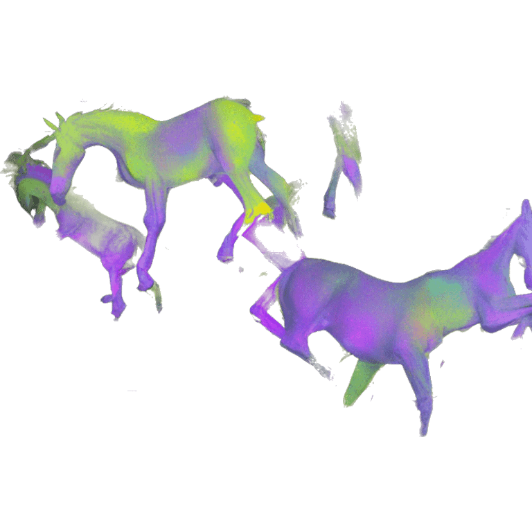 .Zombie_ Vaporwave black holographic oilslick zombie unicorn yellow caution tape emoji