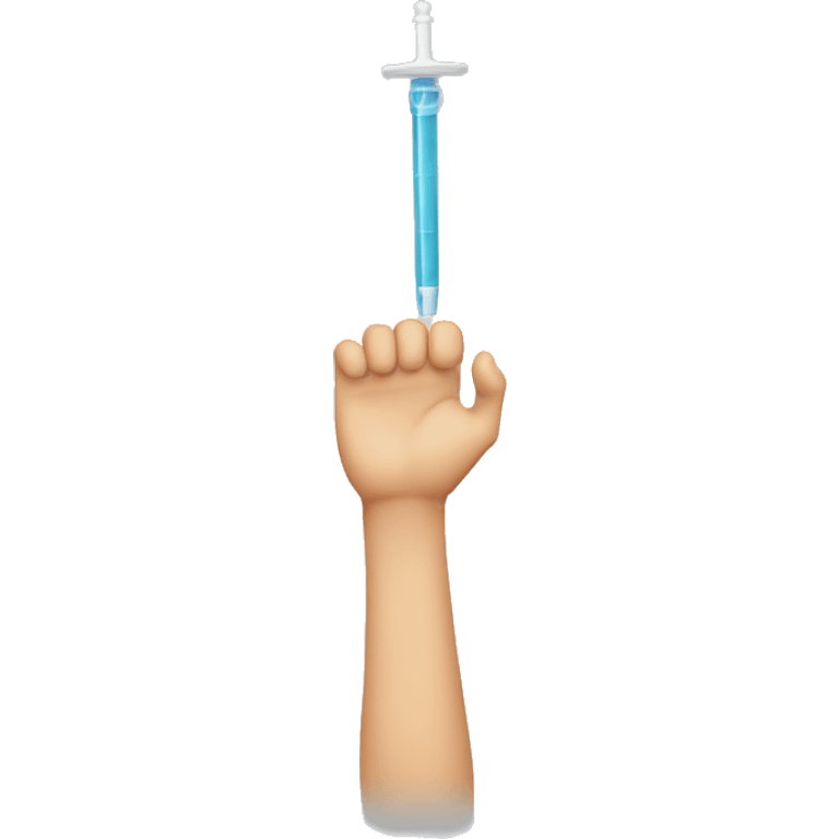 Arm with IV needle  emoji