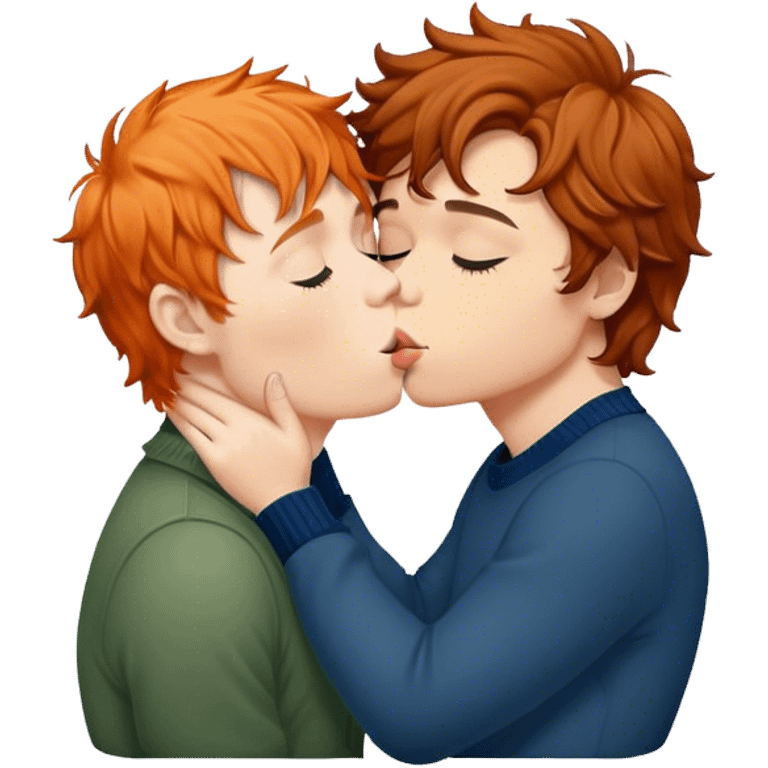 Ed Sheeran and Harry styles kissing emoji