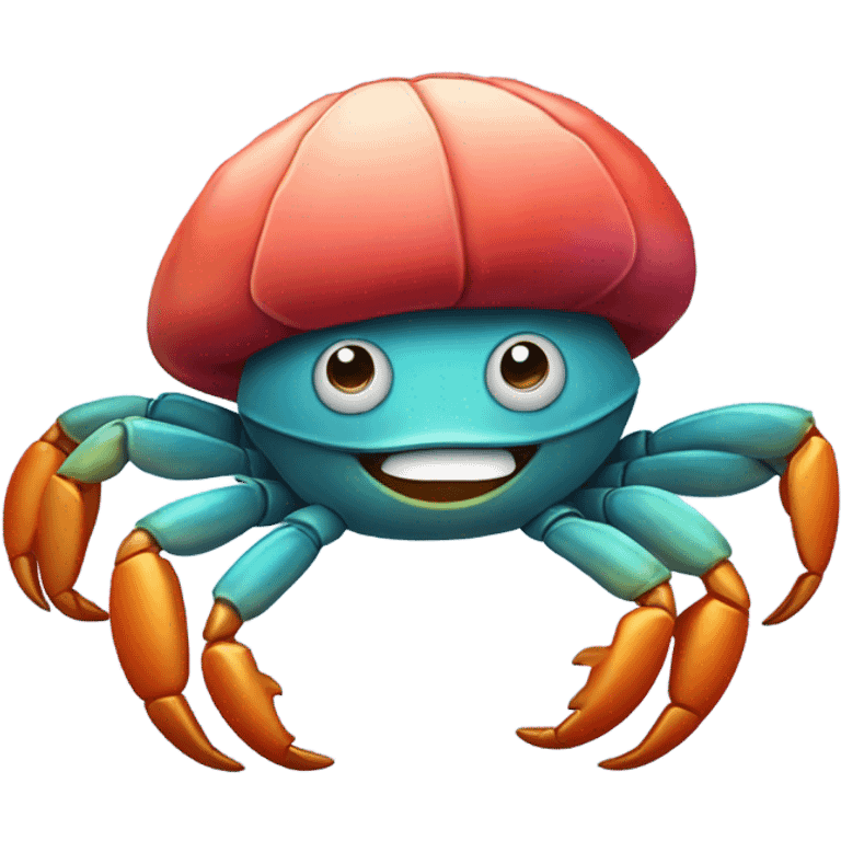 Crab in a hat emoji