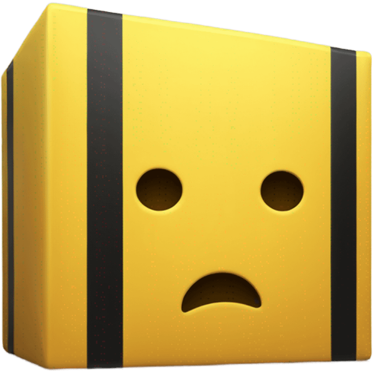 A Yellow block with 2 black vertical lines  emoji