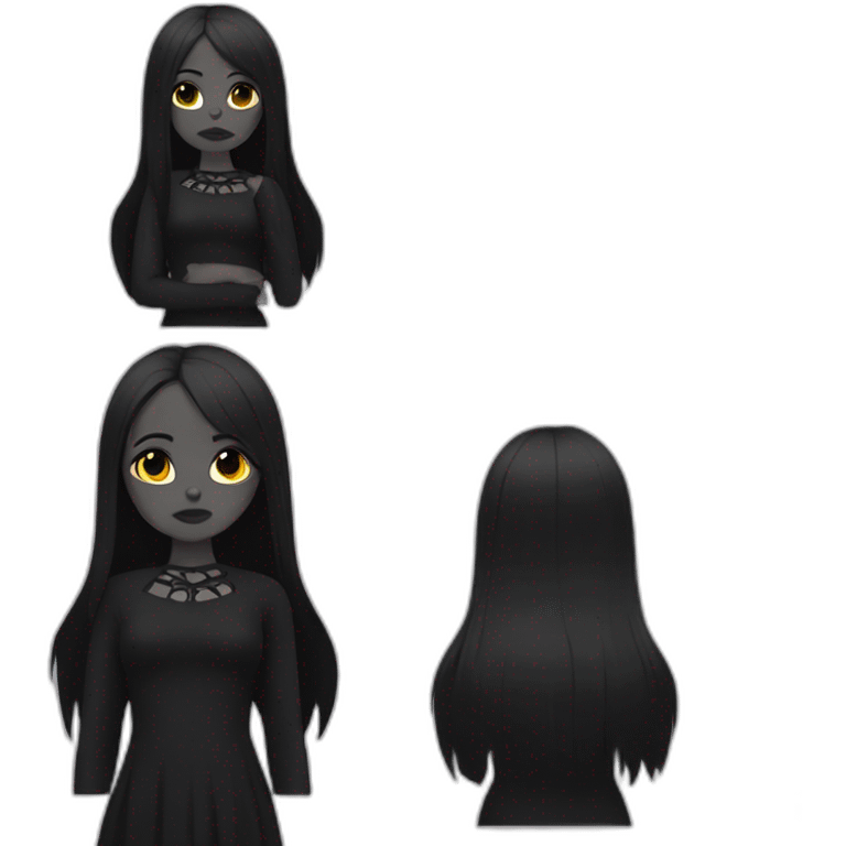 goth girl with autism emoji