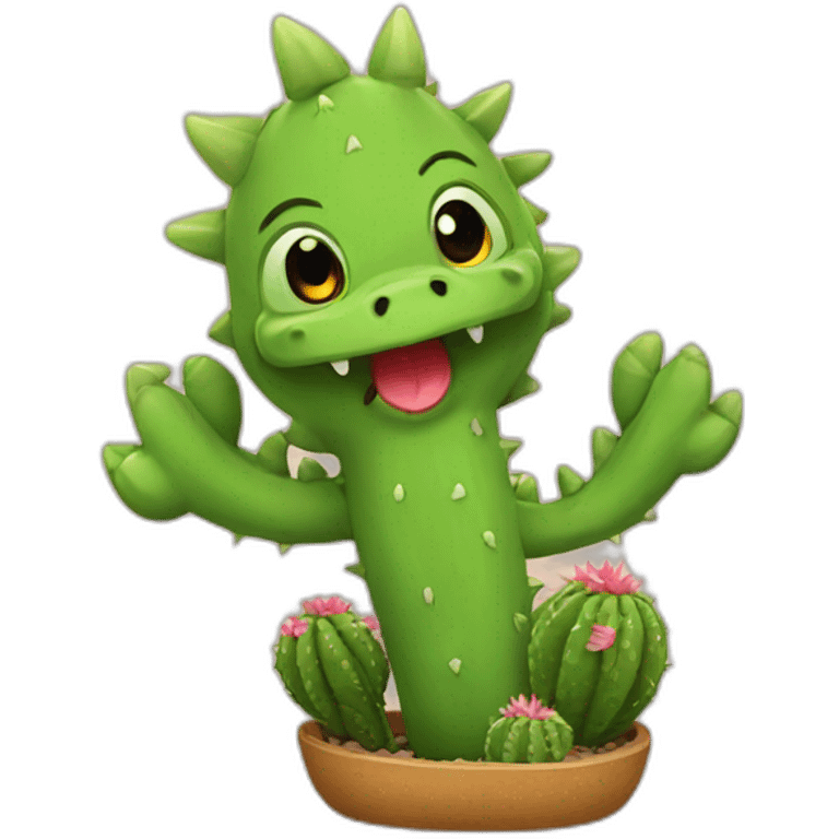 dragon cute cactus emoji