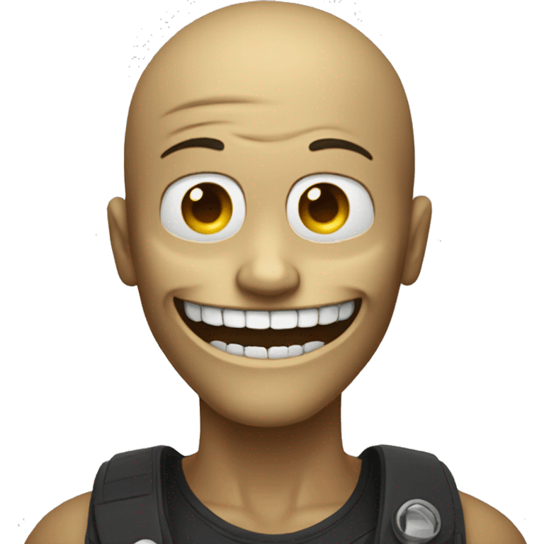 create an emoji with a skull and make him smirk emoji