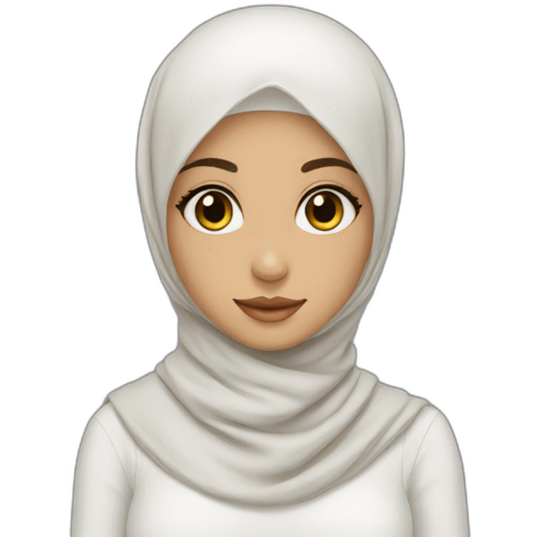 hijab girl with beatuful sime and good eyes emoji