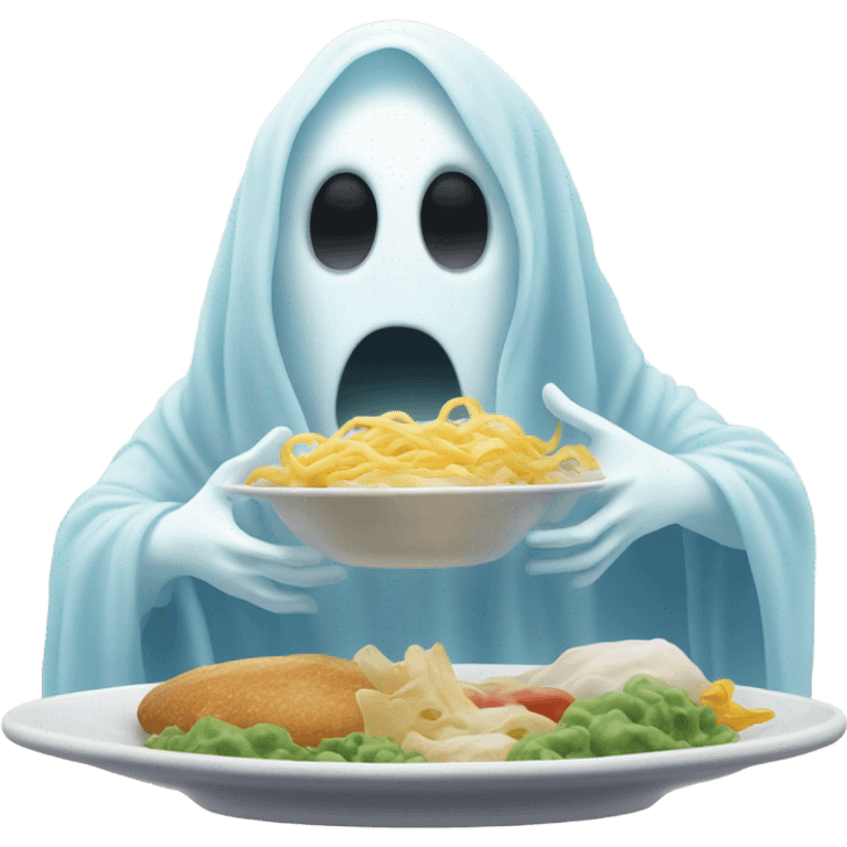 Ghost eating emoji