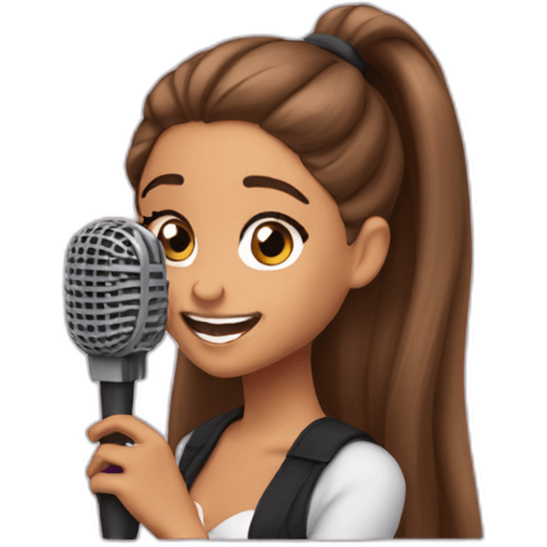 ariana grande singing into microphone emoji