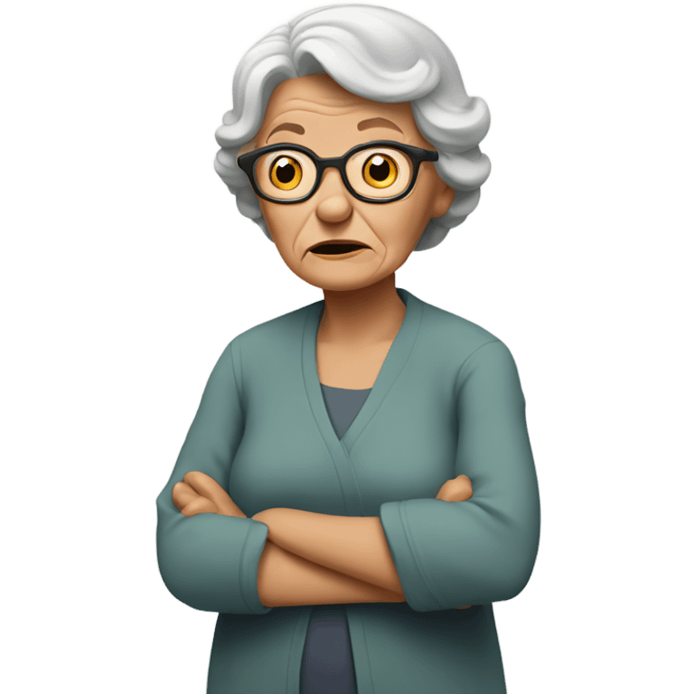 Old lady shrugging  emoji