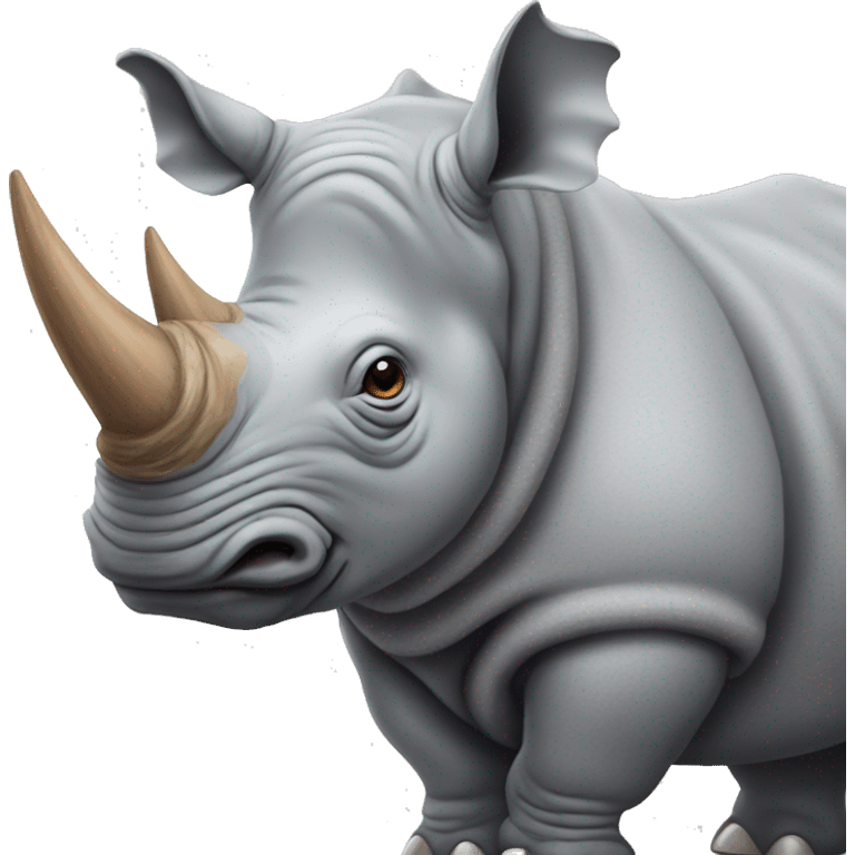 Rhinoceros with wooly fur emoji