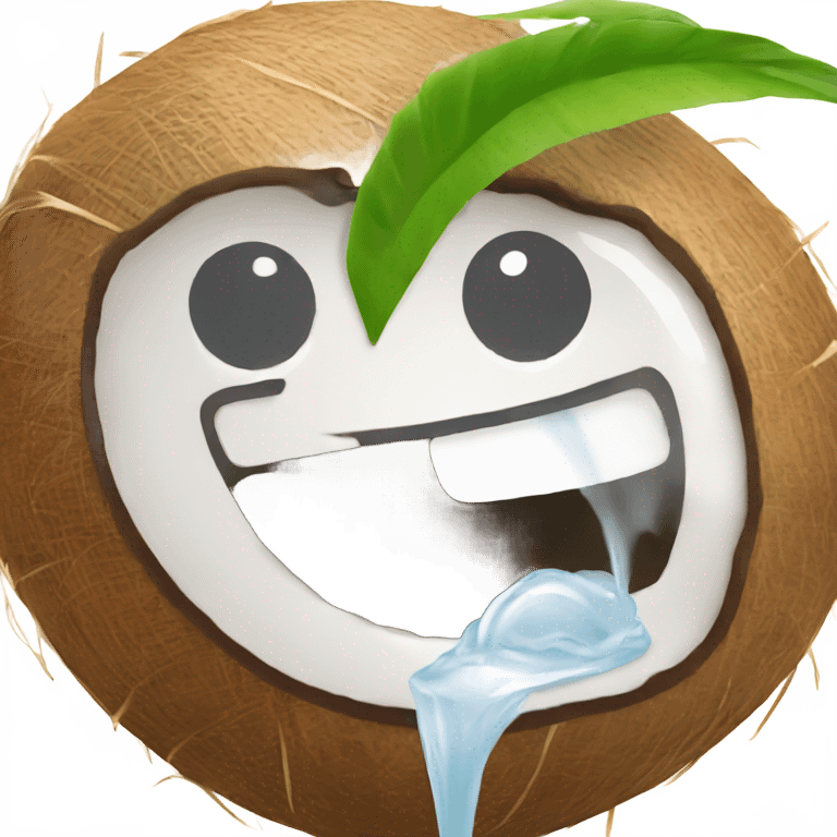 coconut with coconut water emoji