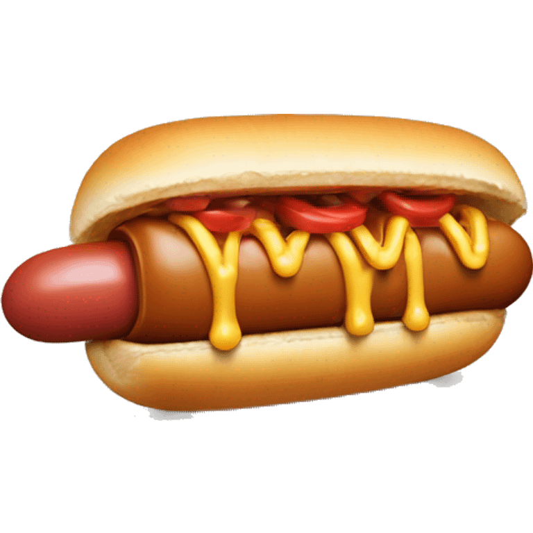 Dog eating hotdog  emoji