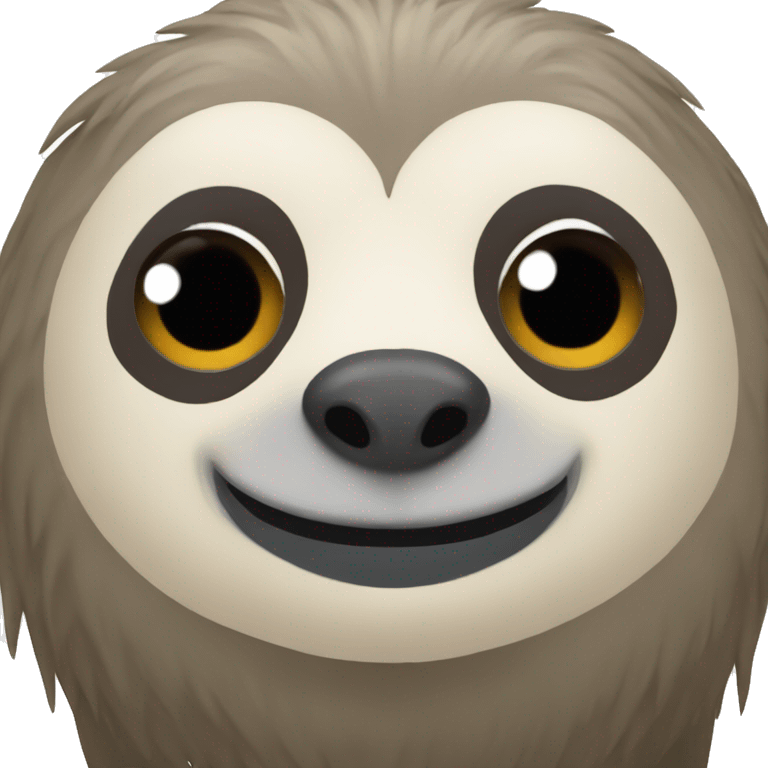 A sloth with a unicorn horn on its head emoji