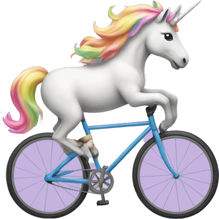 Unicorn on bicycle emoji