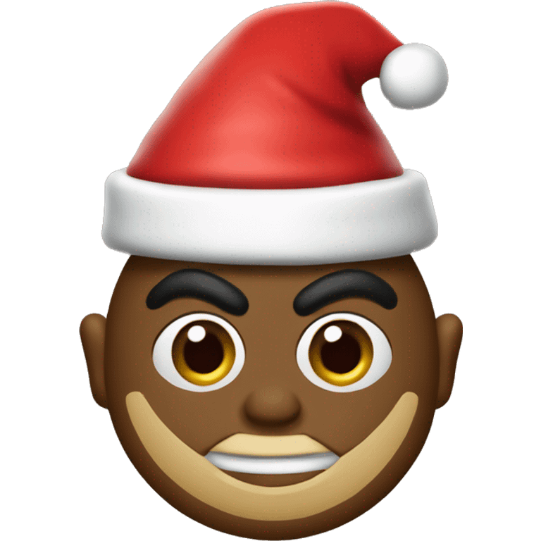 Brutus Buckeye with Santa hat emoji