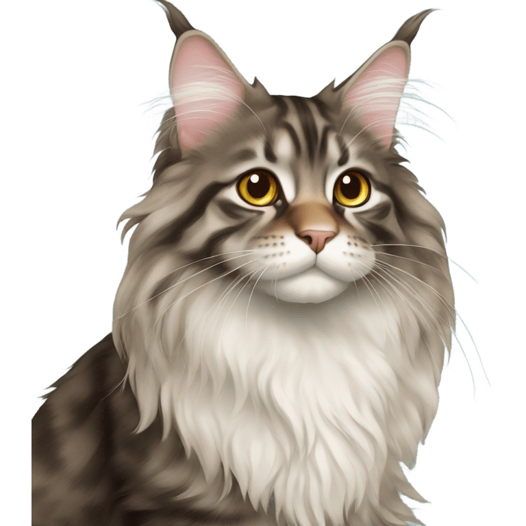 Maine coon cat cute emoji