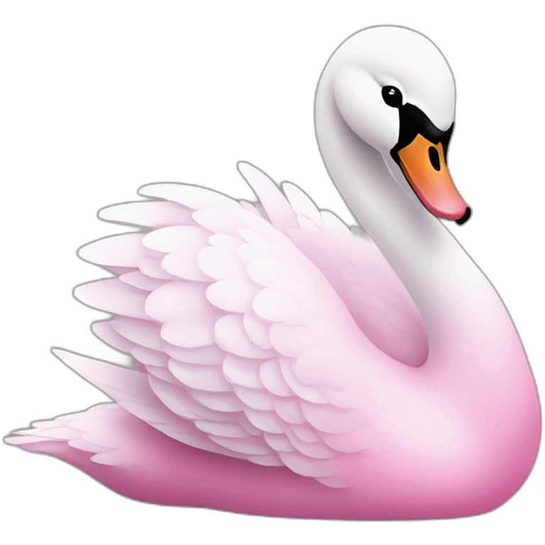 Pink swan emoji