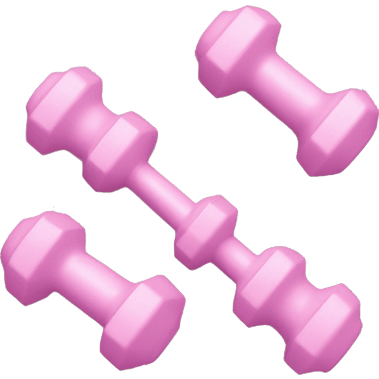 Set of Baby Pink dumbbells emoji