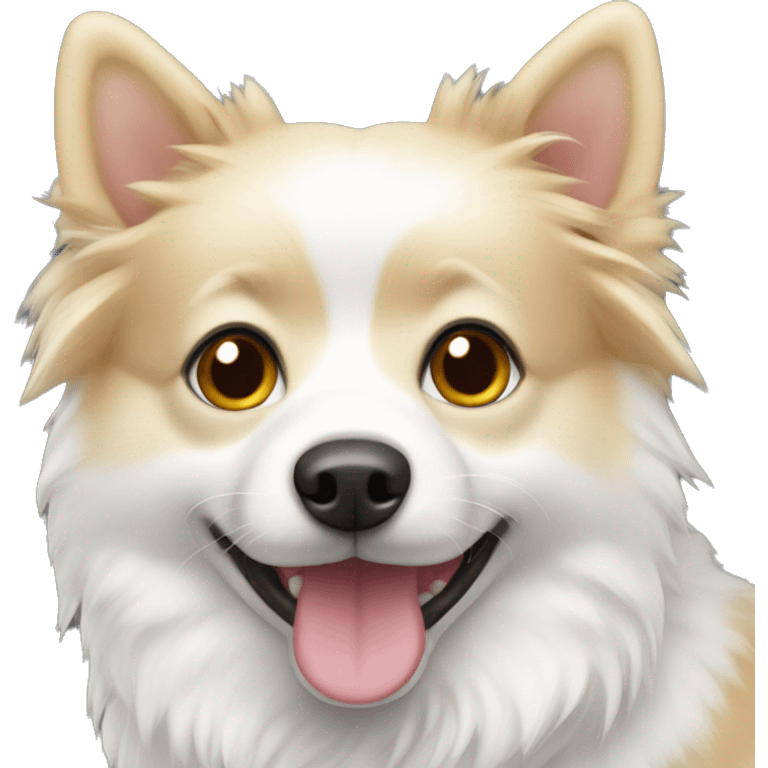 White and blonde spots spitz emoji