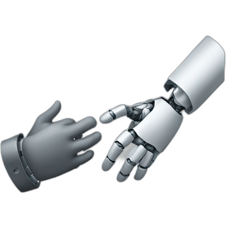 human and robot handshake emoji