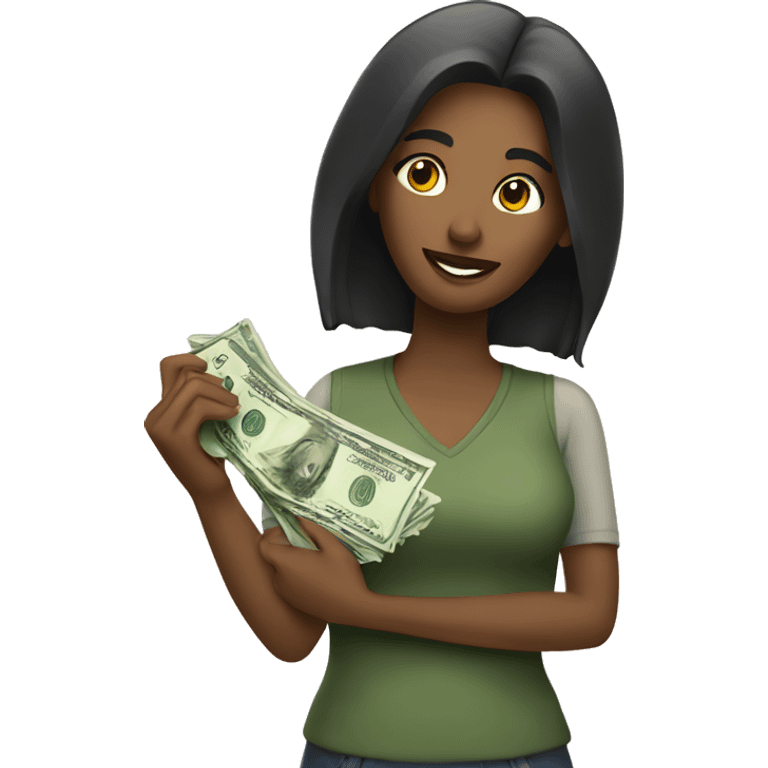 Women holding money  emoji