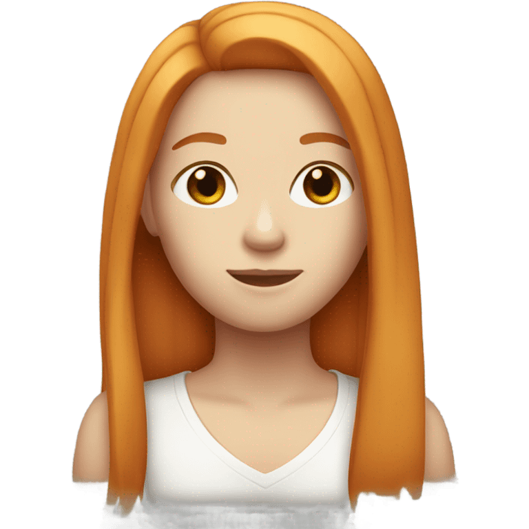 Pretty ginger with straight hair emoji