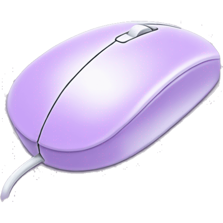 pastel purple computer mouse with white accents  emoji