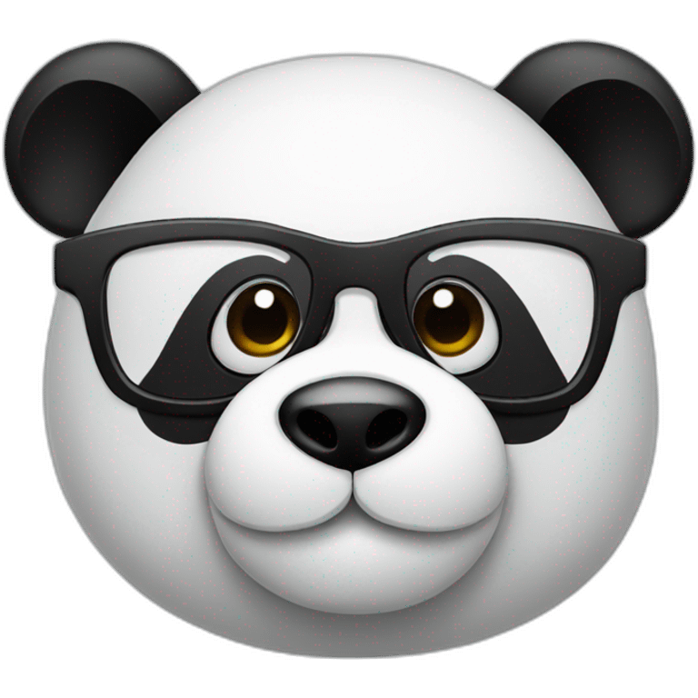 Panda wearing glasses emoji