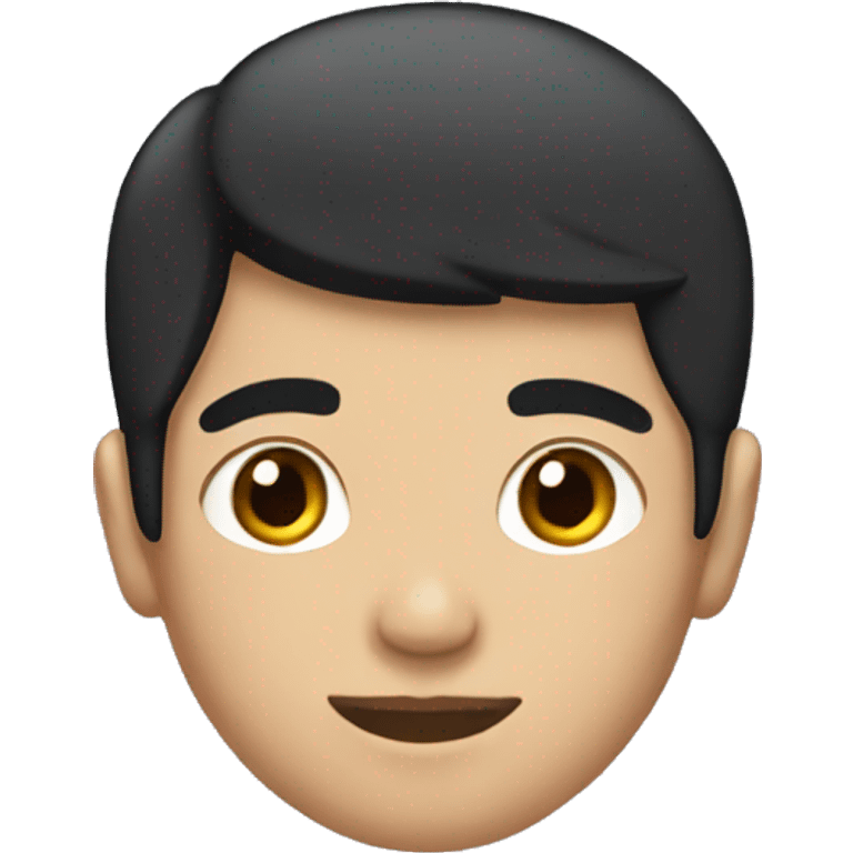 A teenager with black hair with a bow on his head emoji