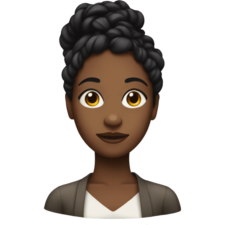 black young woman with twists  emoji