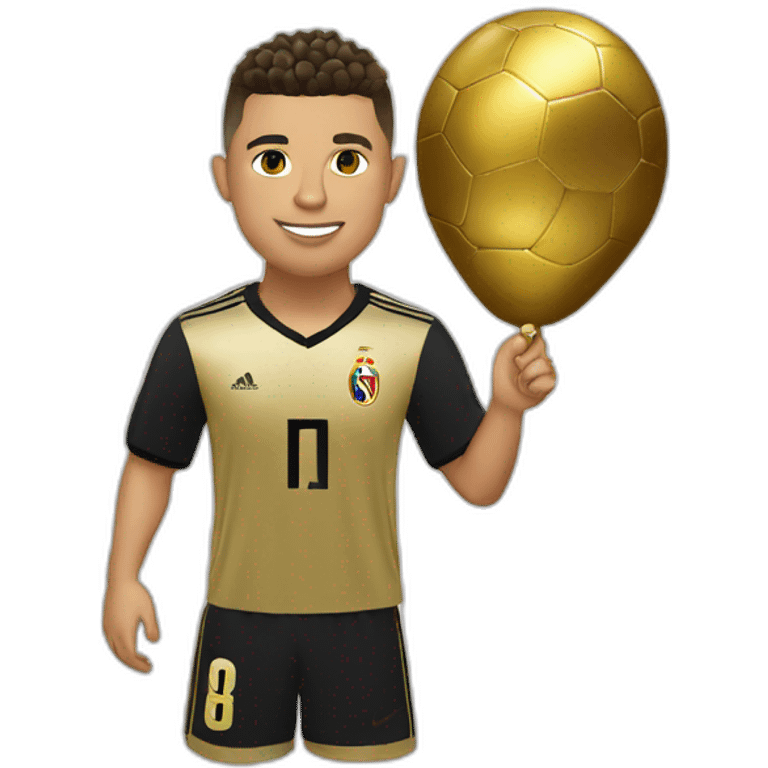 ronaldo with 8 ballon d’or emoji