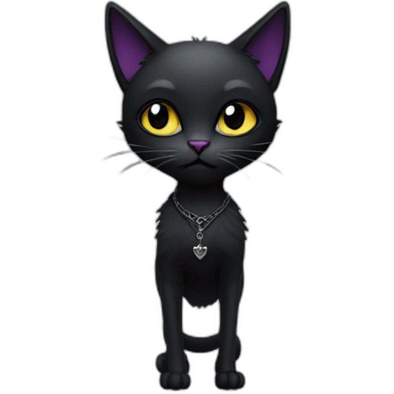 Gothic cat emoji