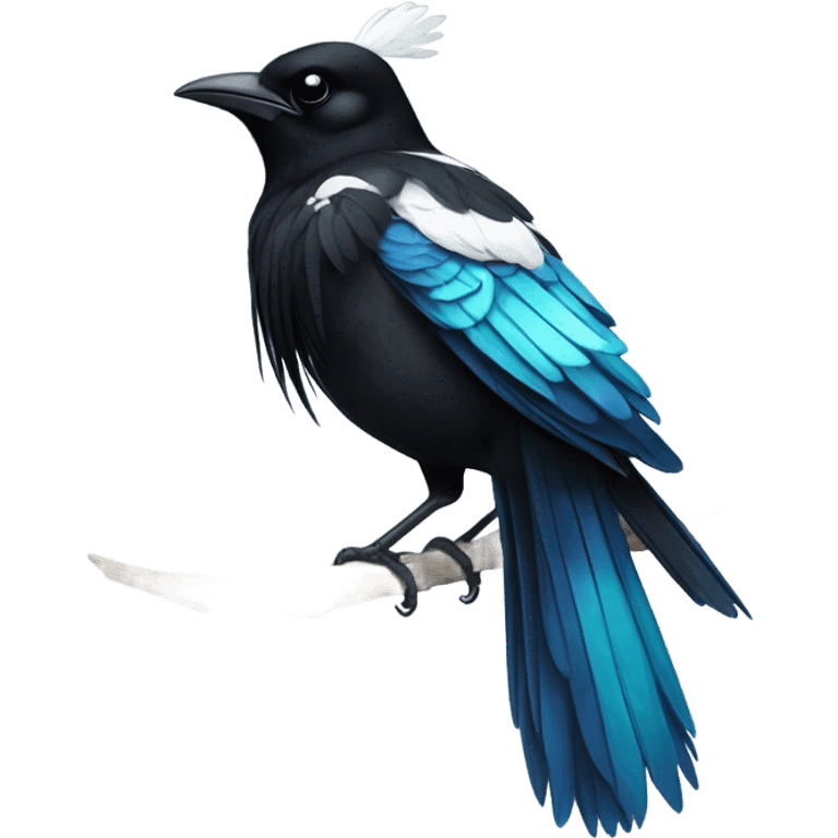 Magpie bird emoji