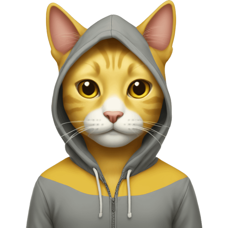 Yellow cat with hoodie emoji